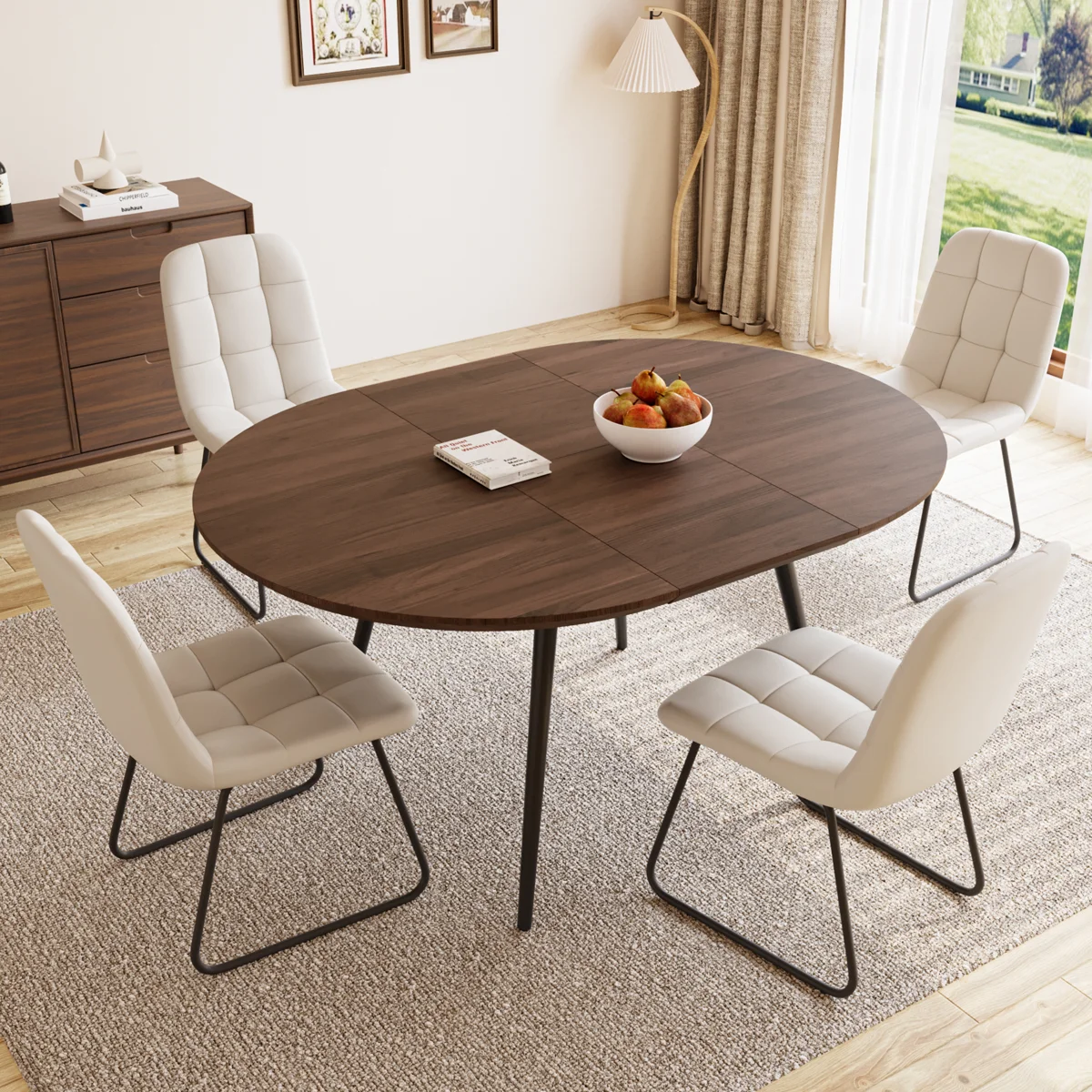 Dining Table Set, Modern Kitchen Table Set For Kitchen, Dining Room(1 Table 4 Chairs) - Image 3